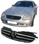 Grelha cromada preta brilhante desportiva Mercedes SLK R170