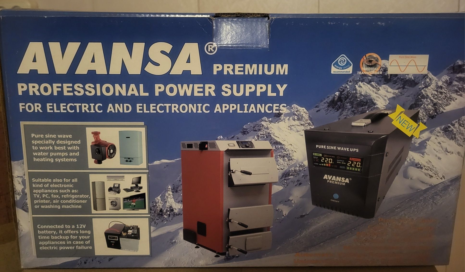 Блок безперебійного живлення Avansa UPS 500 W/800 VA (VOLT POLSKA Sinu