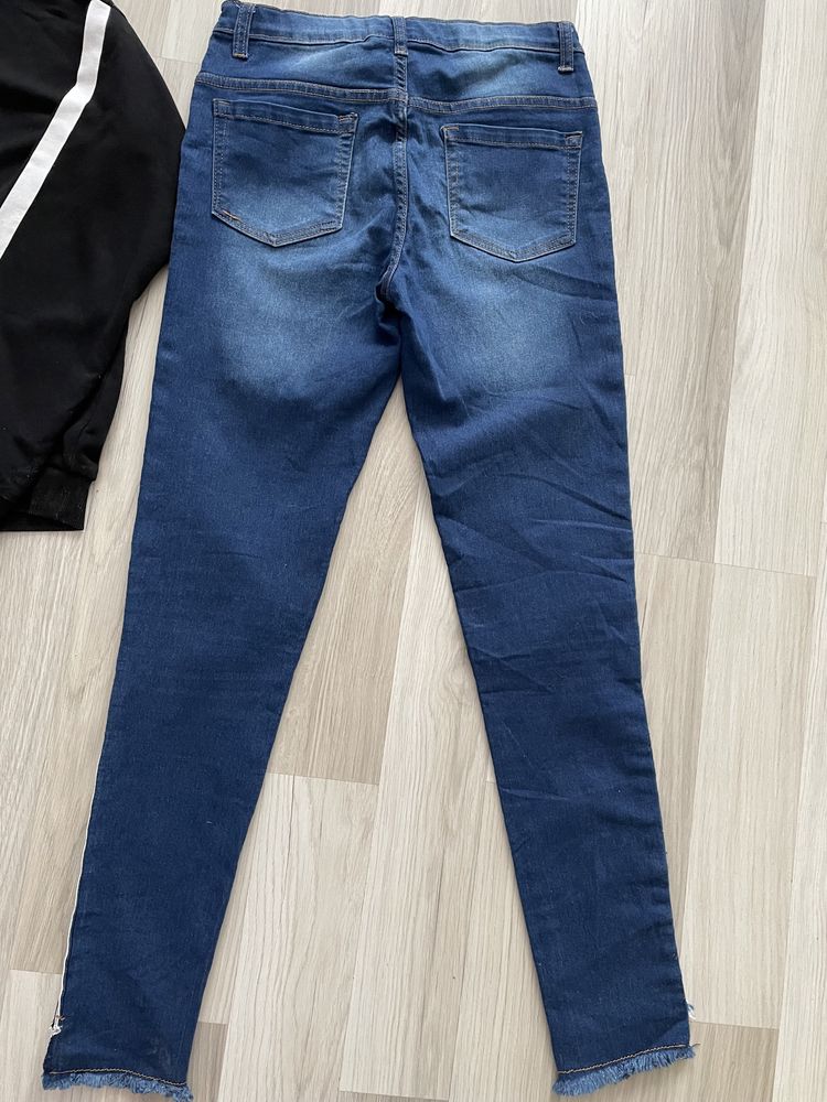 Spodnie Jeansowe + bluza H&M rozm 164