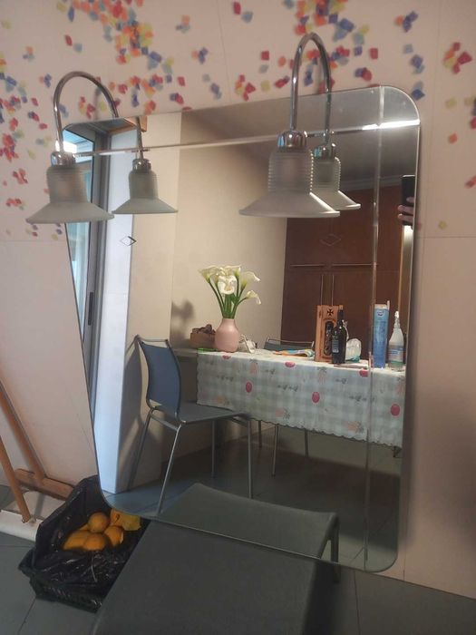 Espelhos com Candeeiros para Casa-de-Banho WC
