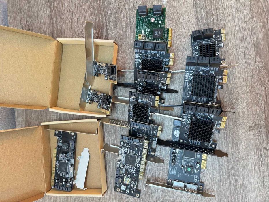 Продам Контроллер адаптер 2, 4, 6 порта SATA на PCI-e x1