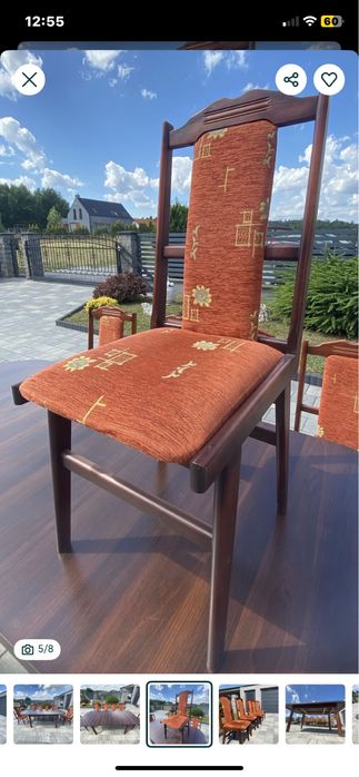 Krzesła drewniane tapicerowane