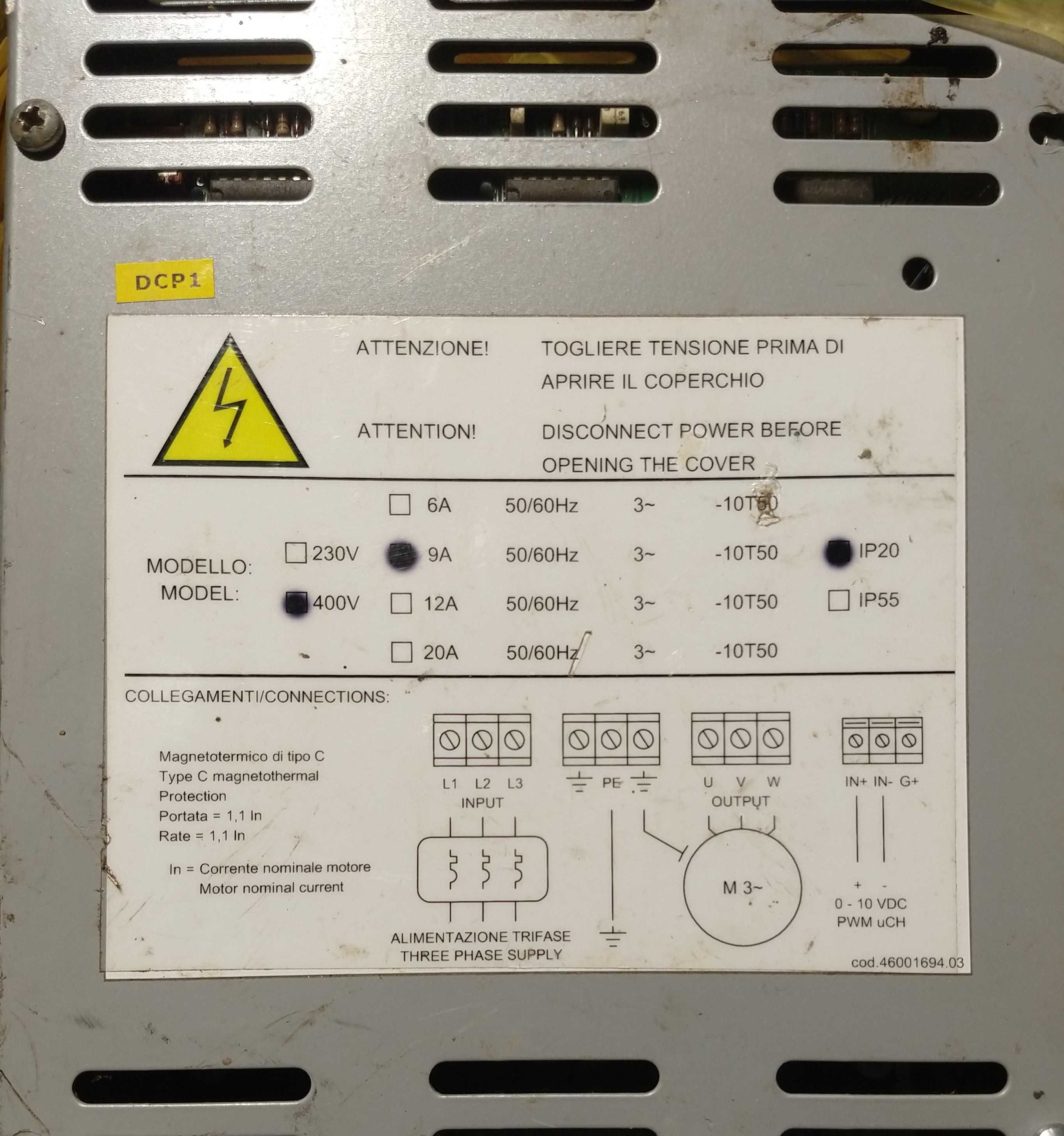 Регулятор скорости трехфазный Carel FCS3094010, 9 А