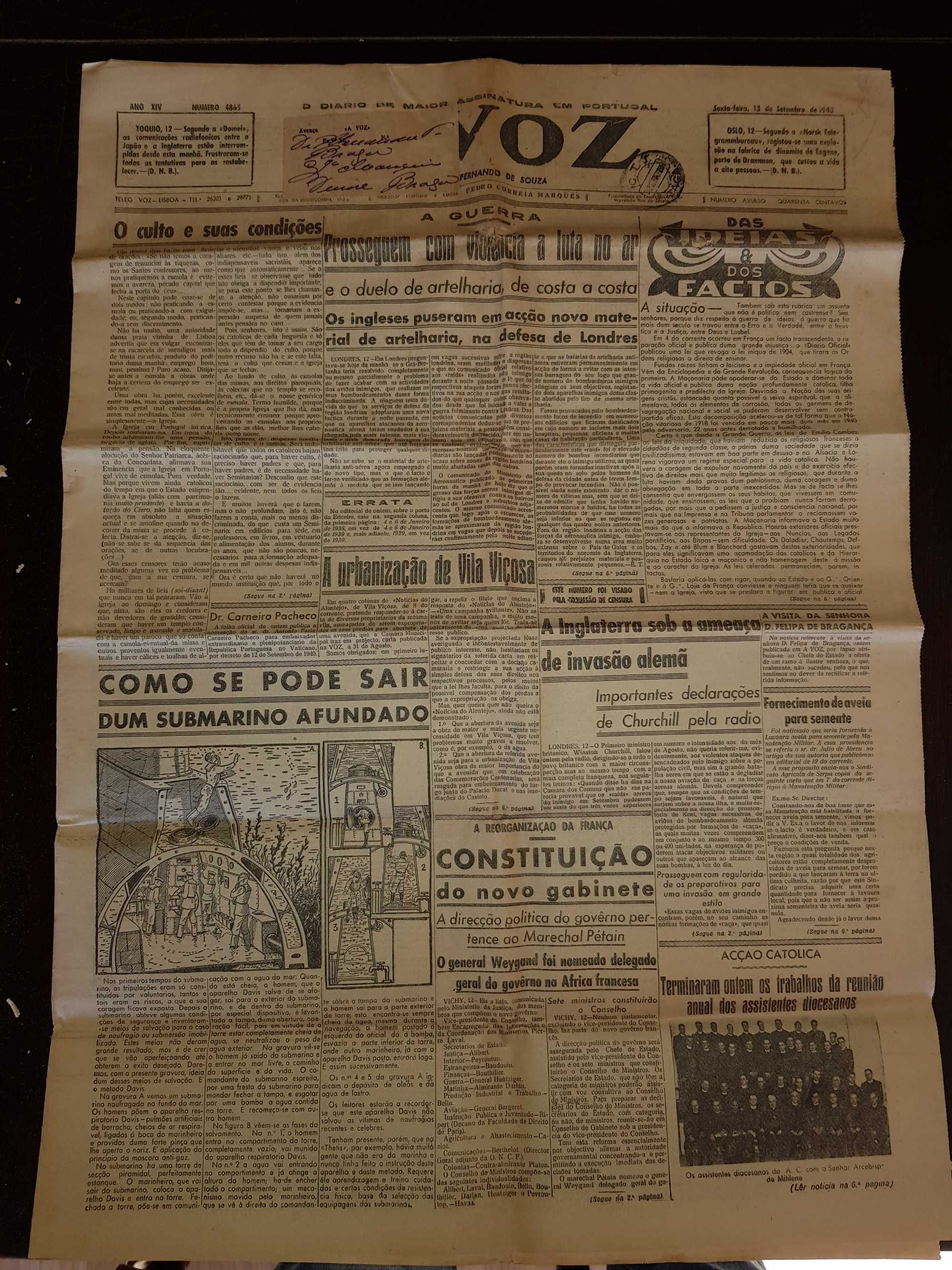 Jornais antigo 1940 a 1942