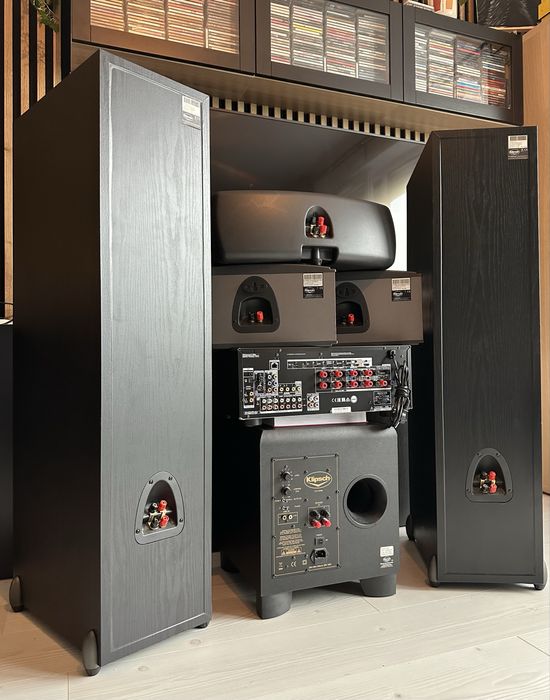 Zestaw Kino Domowe Amplituner Onkyo Kolumny Klipsch Subwoofer Aktywny