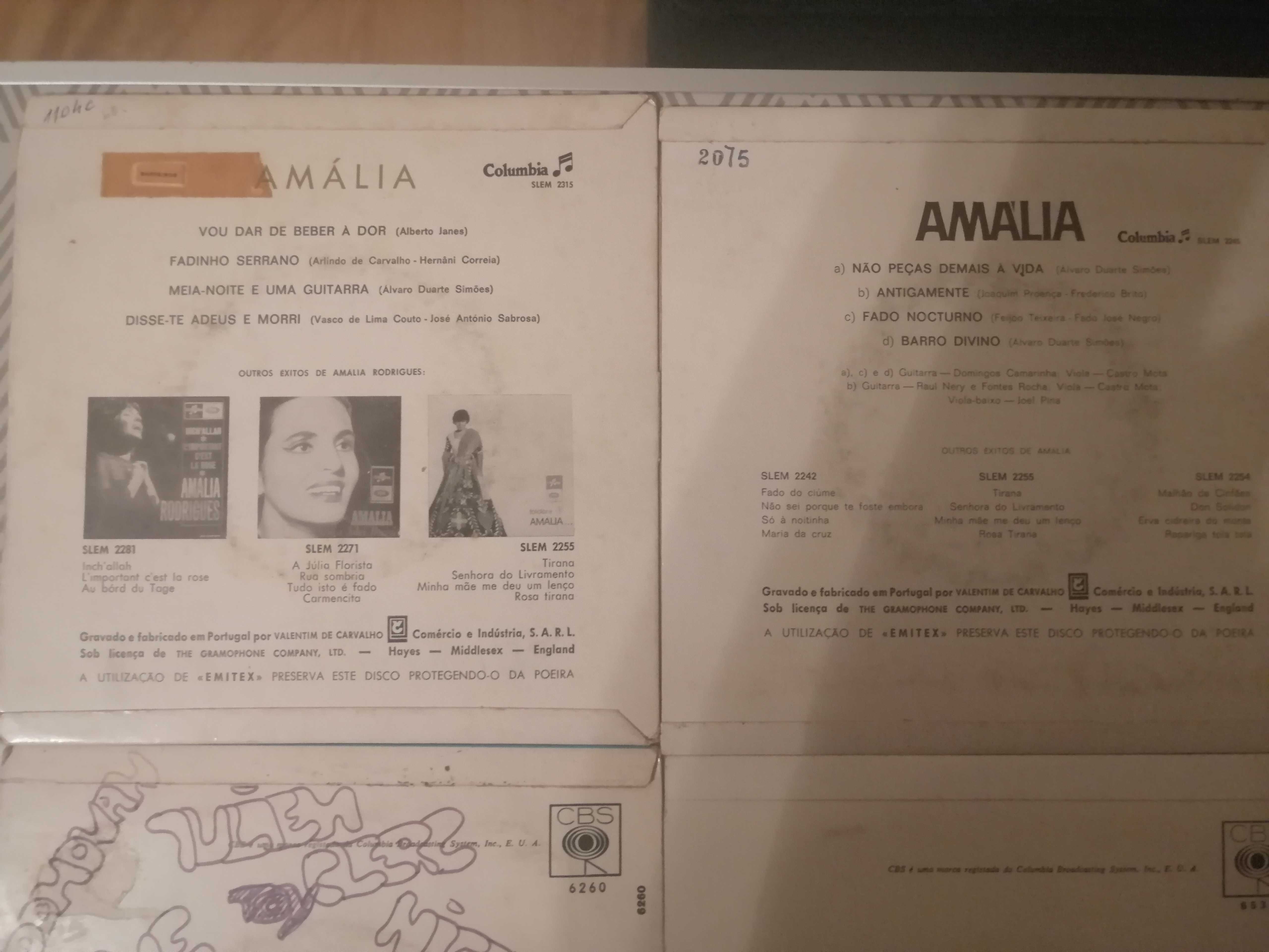 Discos Vinil Maxi Amália, Roberto Carlos e Outros.