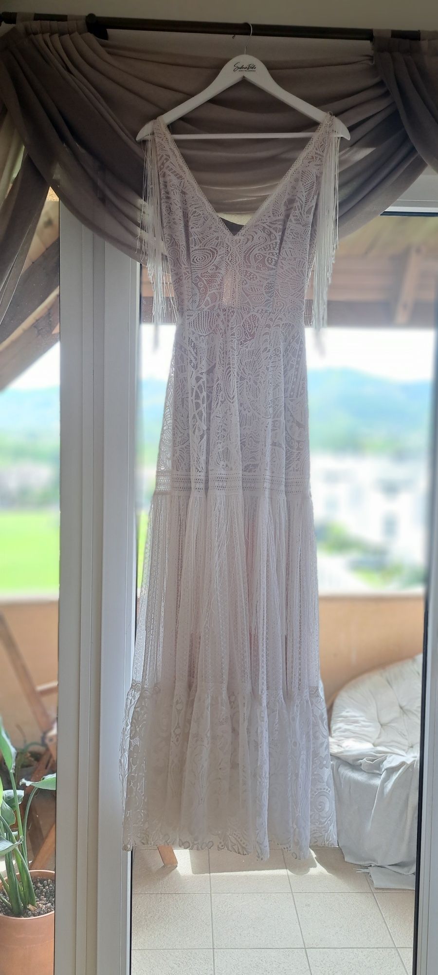 Suknia ślubna boho koronkowa rustykalna Santorini 5