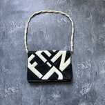 Fendi Сумка Bag Monogram Logo Print Leather Envelope Purse with Strap!