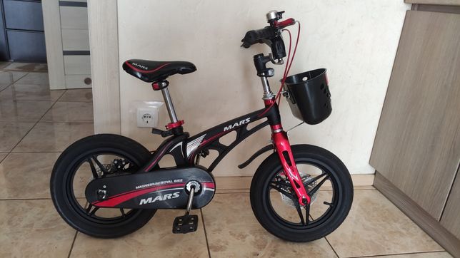 Велосипед облегченный магниевый MARS-14 Black от 4 лет