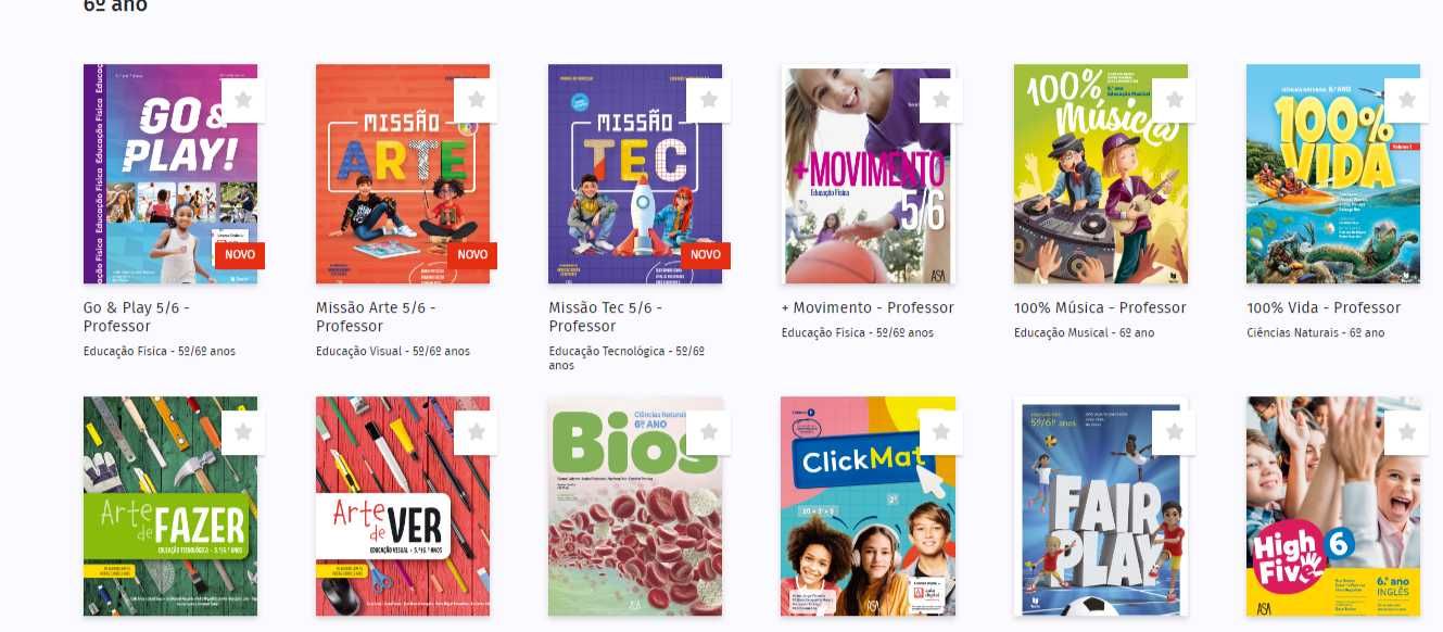 Dossier do professor  dos livros do 6º ano - Novos Manuais