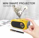 Mini projetor LED portátil branco NOVO