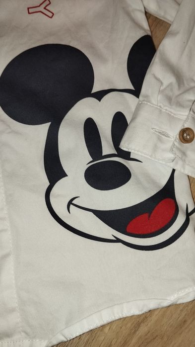 Biala koszula myszka Miki pluto Disney 92 jak nowa