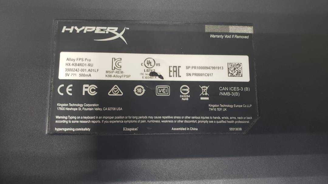 Клавиатура HyperX Alloy FPS Pro (HX-KB4RD1-RU/R1)