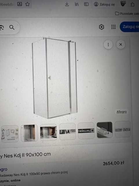 Kabina prysznicowa RADAWAY NES KDJ 100x90