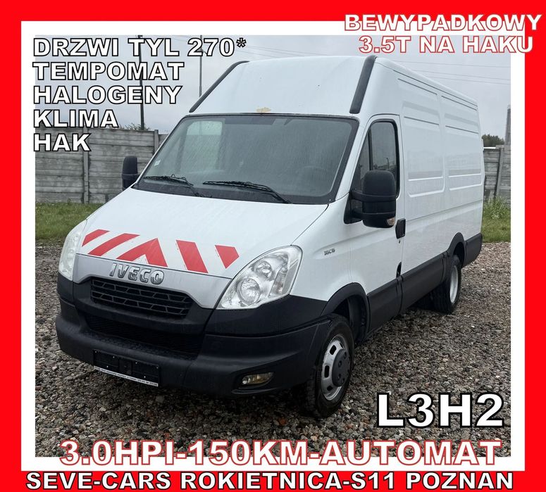 Iveco DAILY 35C15, 3.0HPI AUTOMAT,L3H2, hak 3,5t, klima tempomat  3.0 HPI 150KM, AUTOMAT, L3H2, 3,5t-hak, klima, tempomat