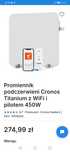 Panel grzewczy cronos 450 w, łazienkowy