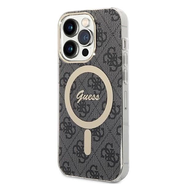 Etui Guess 4G Print MagSafe na iPhone 14 Pro + ładowarka indukcyjna -