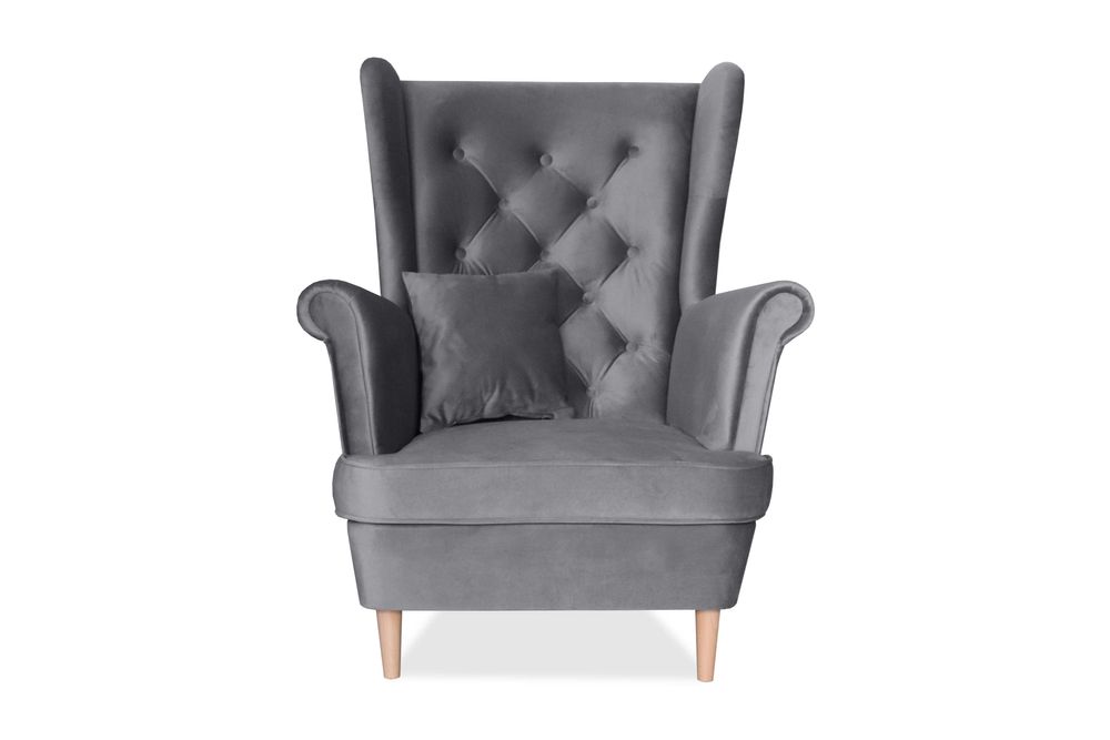 Fotel Uszak Od Ręki Chesterfield Welur