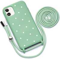Etui Iphone 13 pro Zielony z sznurkiem