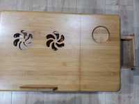 Podstawka / stolik pod laptopa lub tablet, bambusowy, regulowany, soli