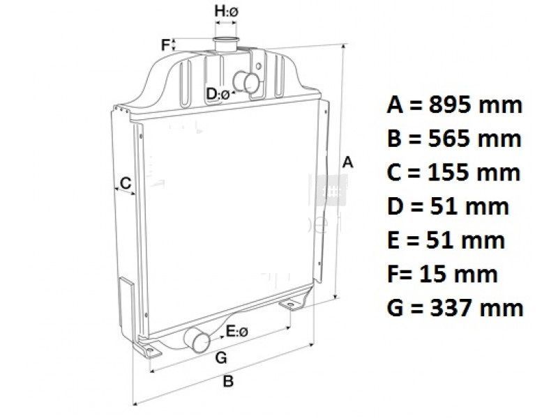 Chłodnica wody Case MXM 175,190 New Holland TM 175,190
