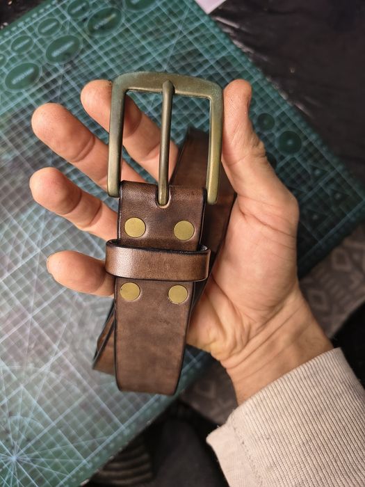 Pas skórzany. Ręcznie robiony.