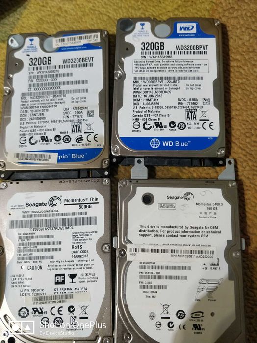 Неисправные диски 2.5" для ноутбуков