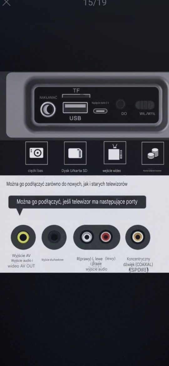 Nowy 12-głośnikowy długi głośnik ścienny Bluetooth