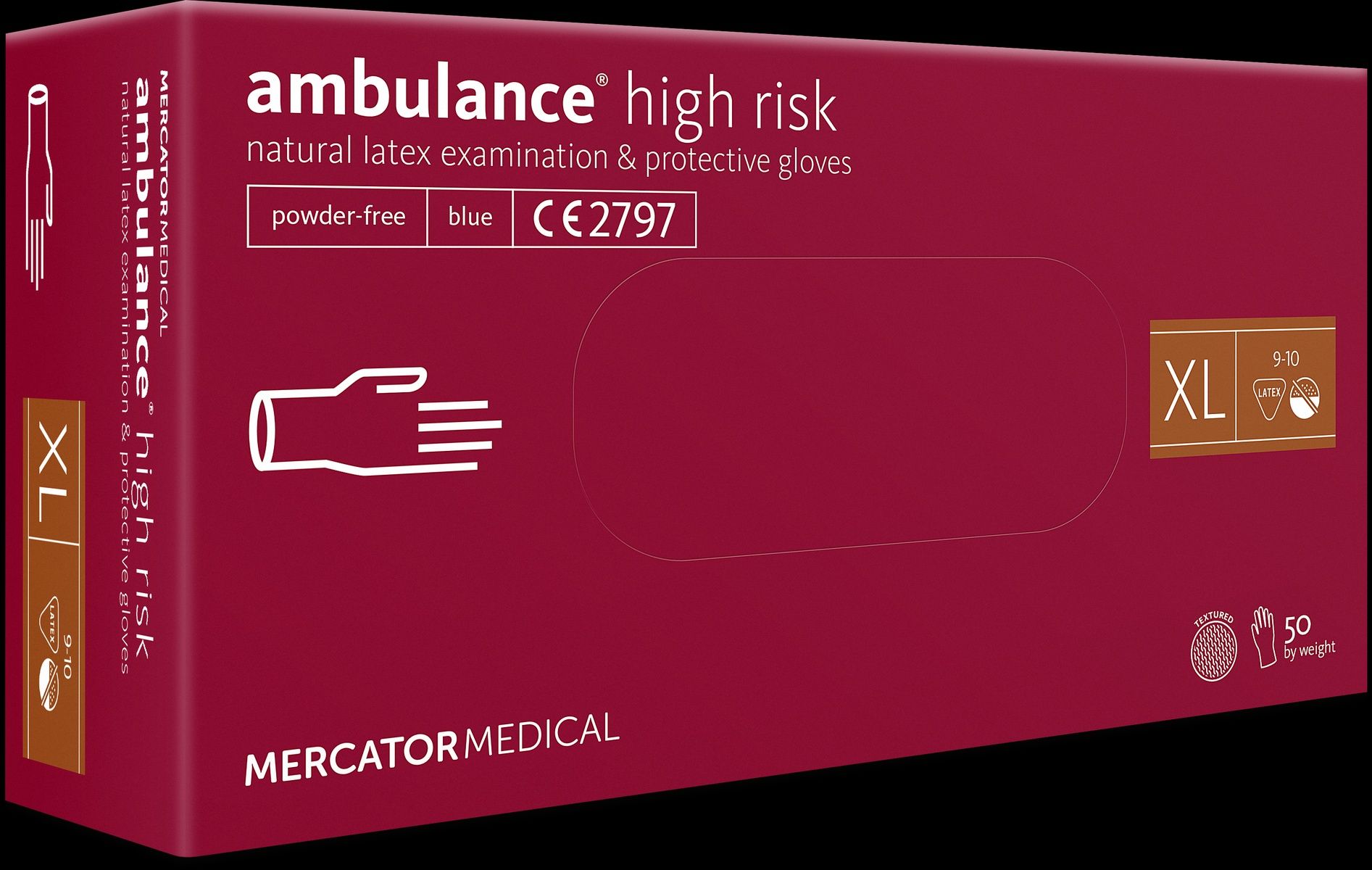 Перчатки латексные Ambulance High Risk