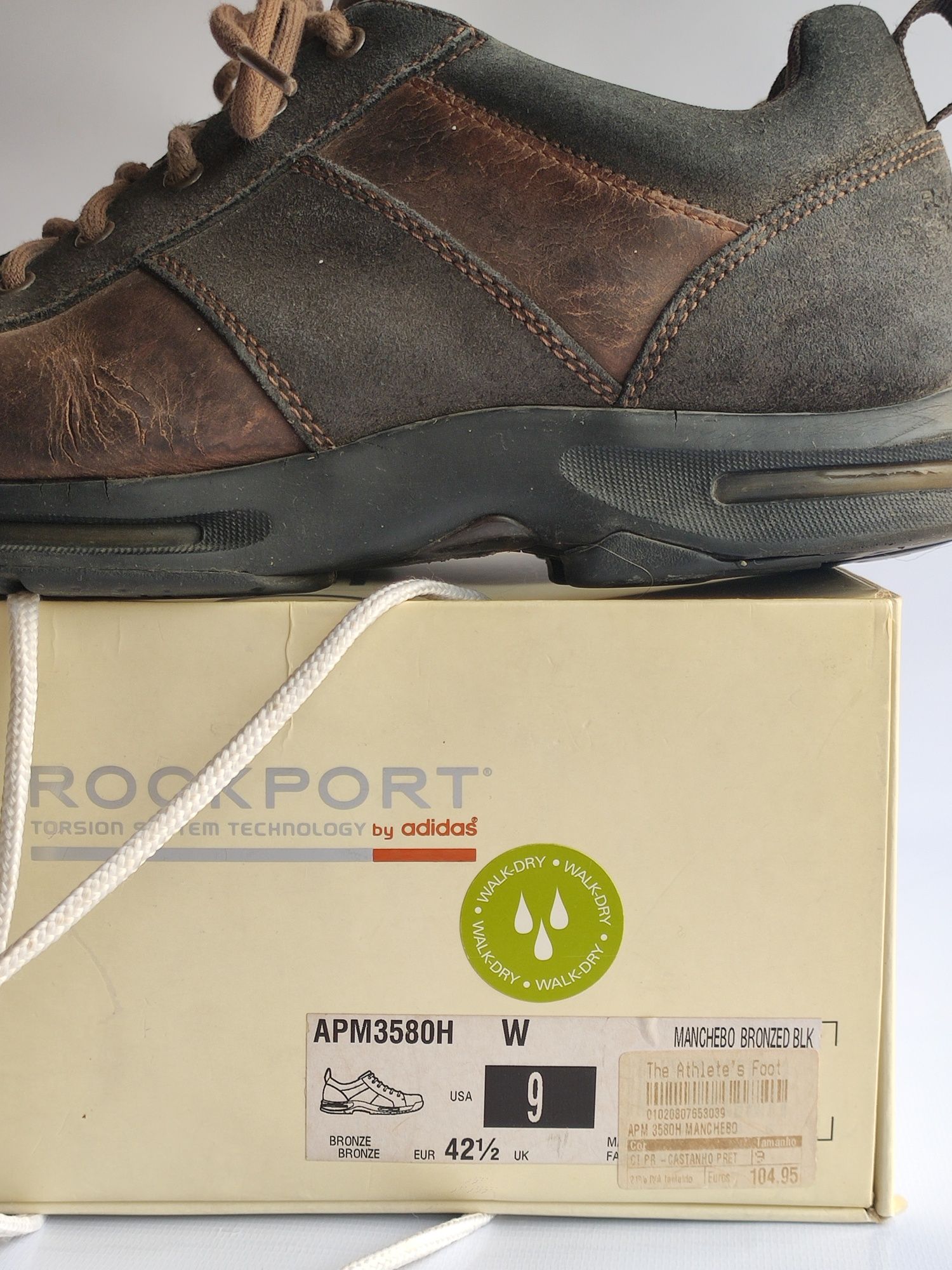 Sapatilhas Ténis Rockport Adidas Manchego Bronzed 42½ para restauro