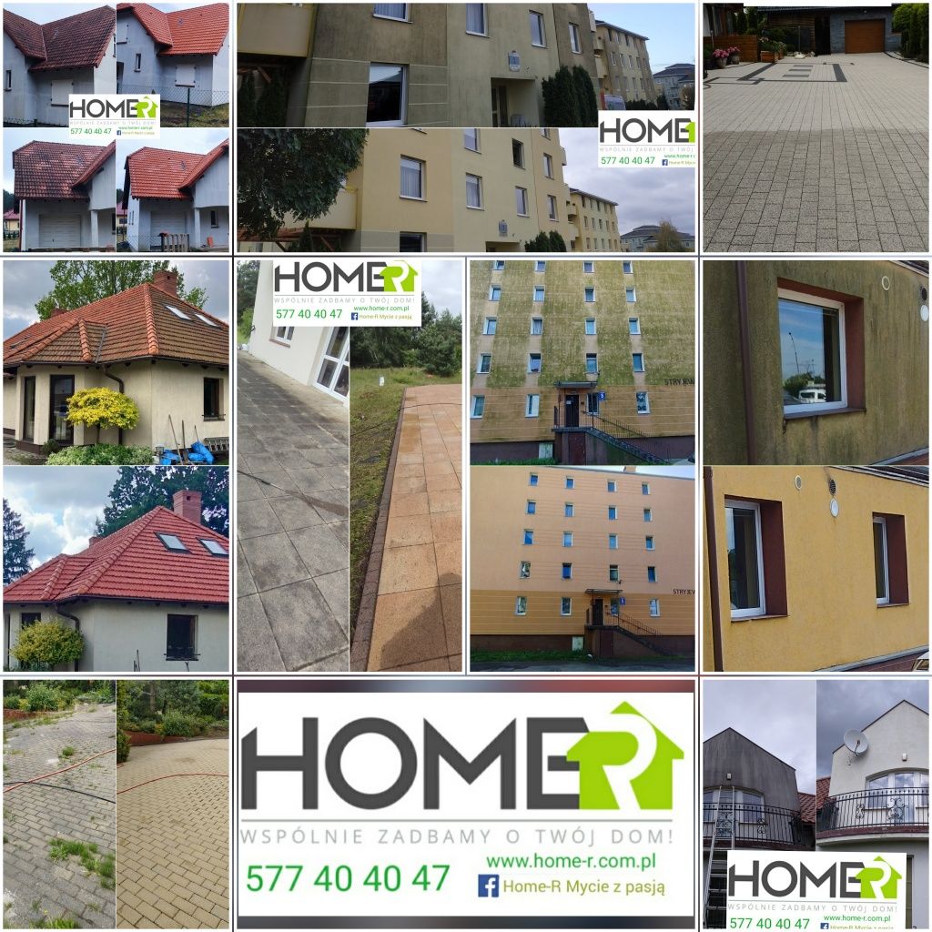 Czyszczenie, mycie elewacji, kostki, dachu itp. Wycena Gratis