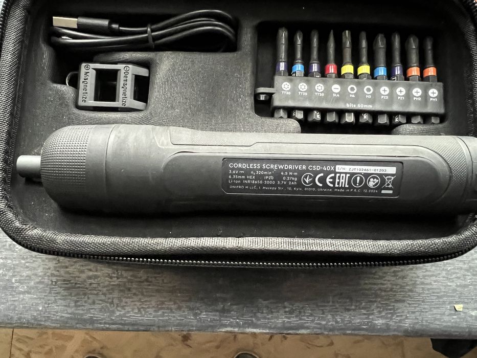 Акумуляторна викрутка Dnipro-M CSD-40