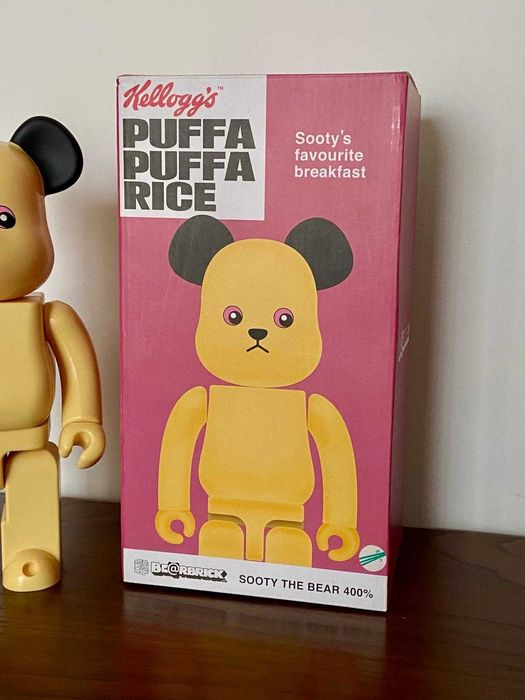 Bearbrick 400% Kellogg's Sooty the Bear Puffa Puffa Rice