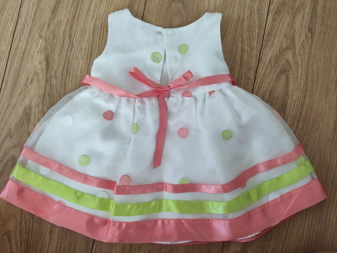 Sukienka chrzest urodziny wesele rozm 24m, czyli 86-90