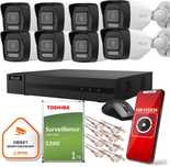 Monitoring 8 kamer IP Dysk Kompletny System Eltrox Warszawa Targówek