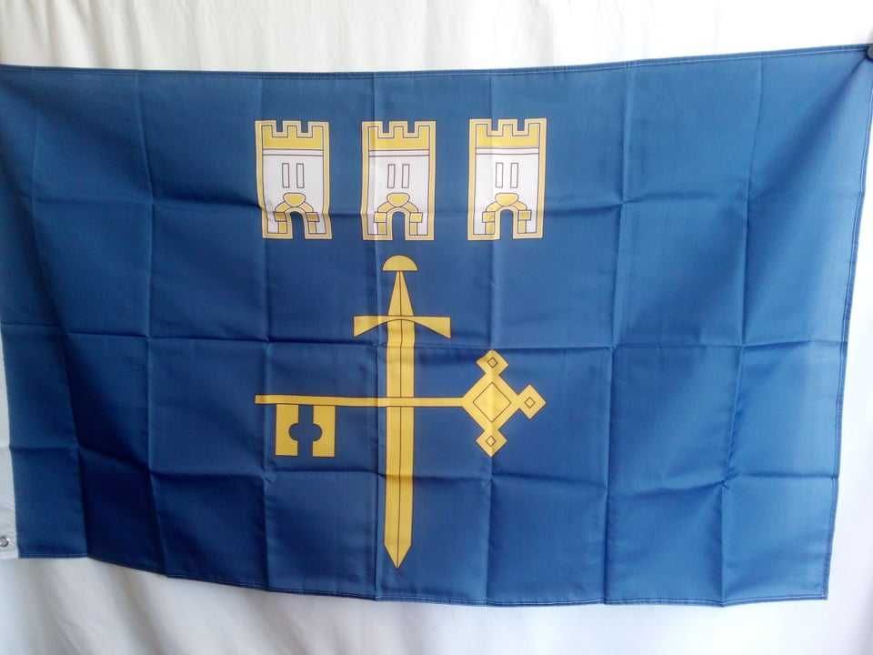 Прапор Тернопільської області 90х150 см з люверсами яскравий
