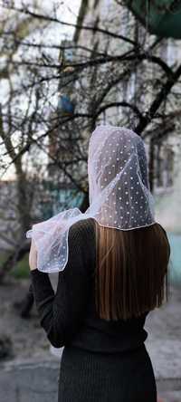 Літній фатиновий шарф, хустка, женский платок для храма