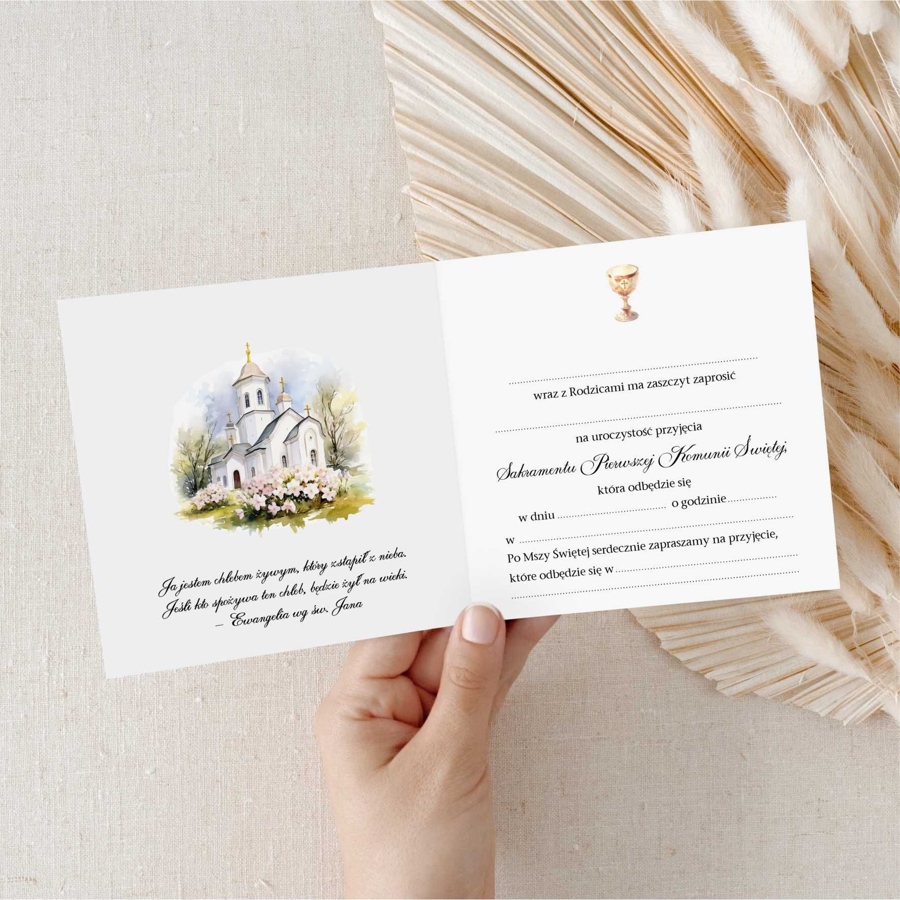 Zaproszenie na I Komunię Świętą - dziewczynka