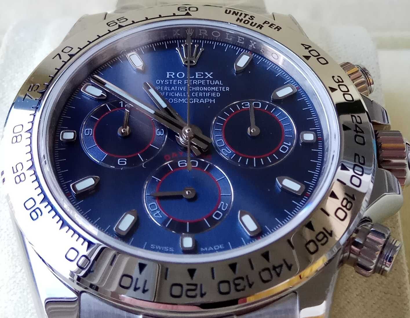 Rolex Cosmograph Daytona 40mm White Gold 116509-0071 синий циферблат