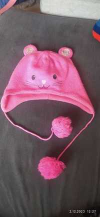 czapka różowa myszka