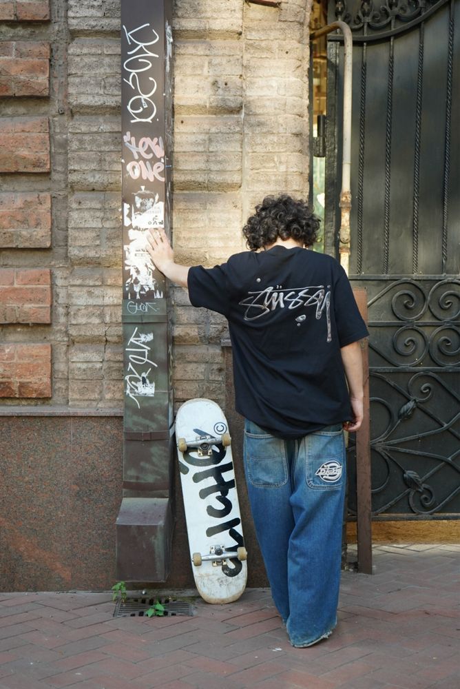 ‼️Акція -25%‼️ Футболки stussy x carhatt oversize плотные