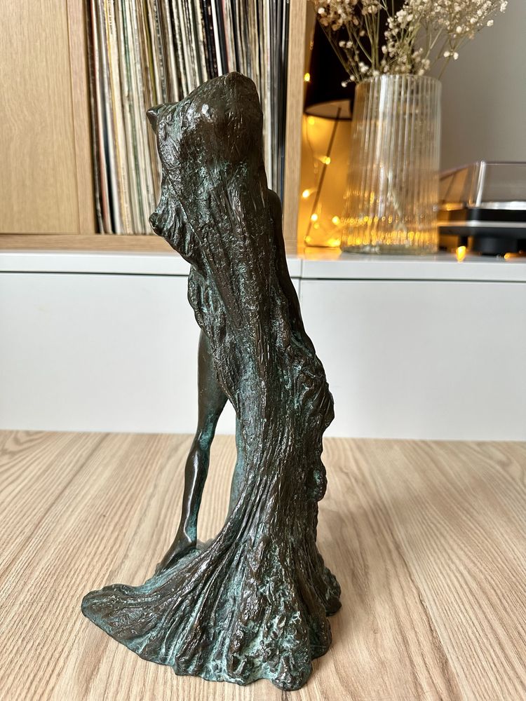 Fugura akt kobiecy kobiety z brązu, art deco, secesja, odlew dekoracja