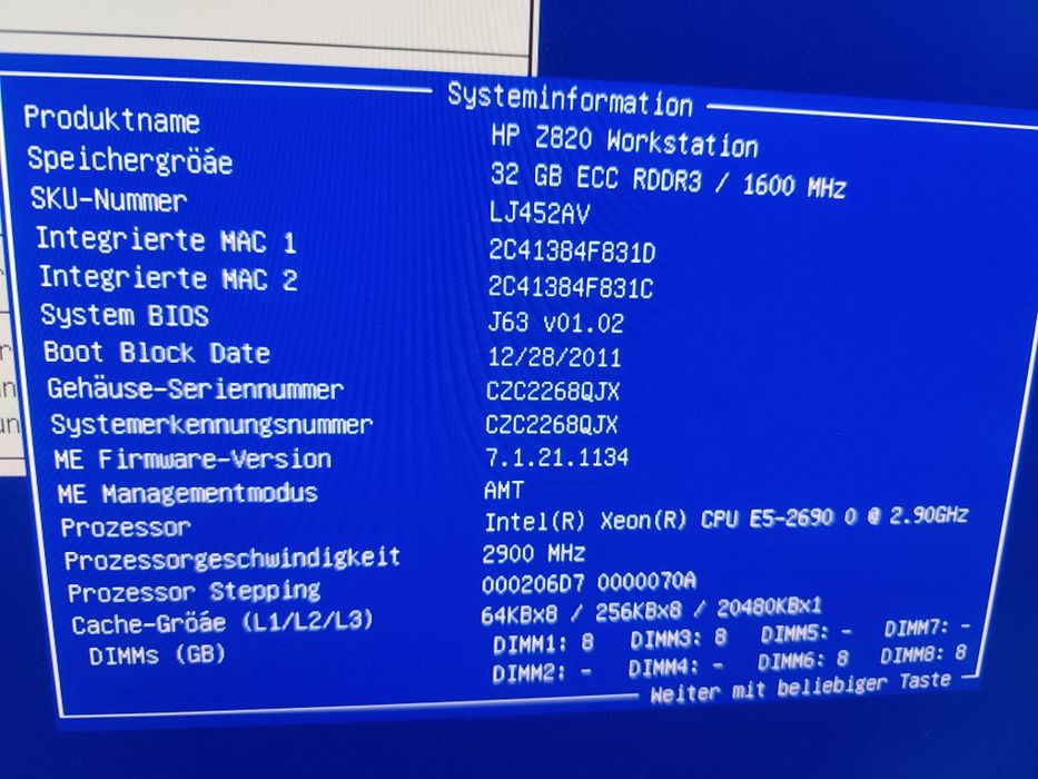 Робоча станція HP Z820 1*E5-2690/4*8GbDDR3/No HDD/Quadro 4000 PSU1125W
