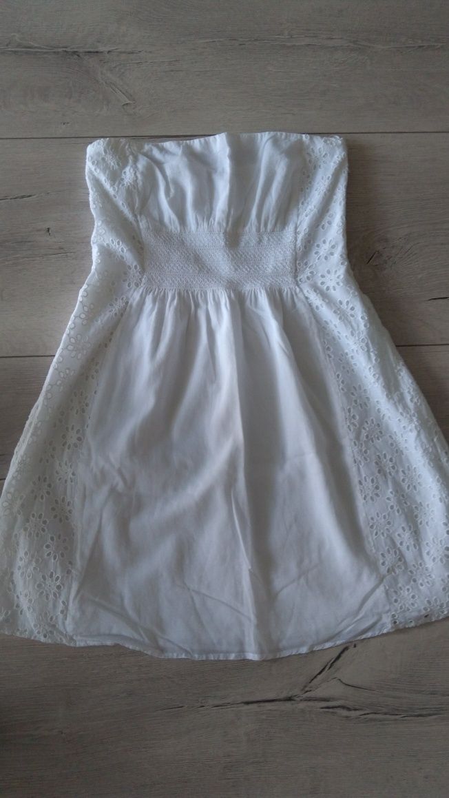 Kookai 38 sukienka biała haftowana