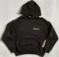 FOG Fear Of God Essentials Logo Pullover Hoodie Black Small Bluza