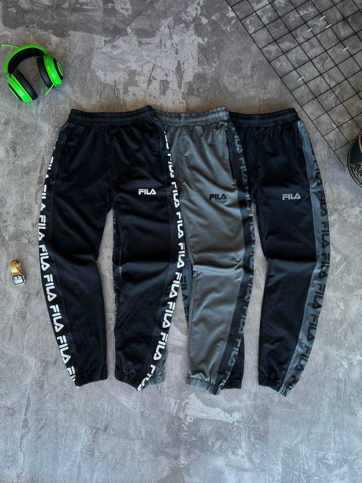 Штани Fila Grey Premium спортивні джогери з qr-code i57/JR-6