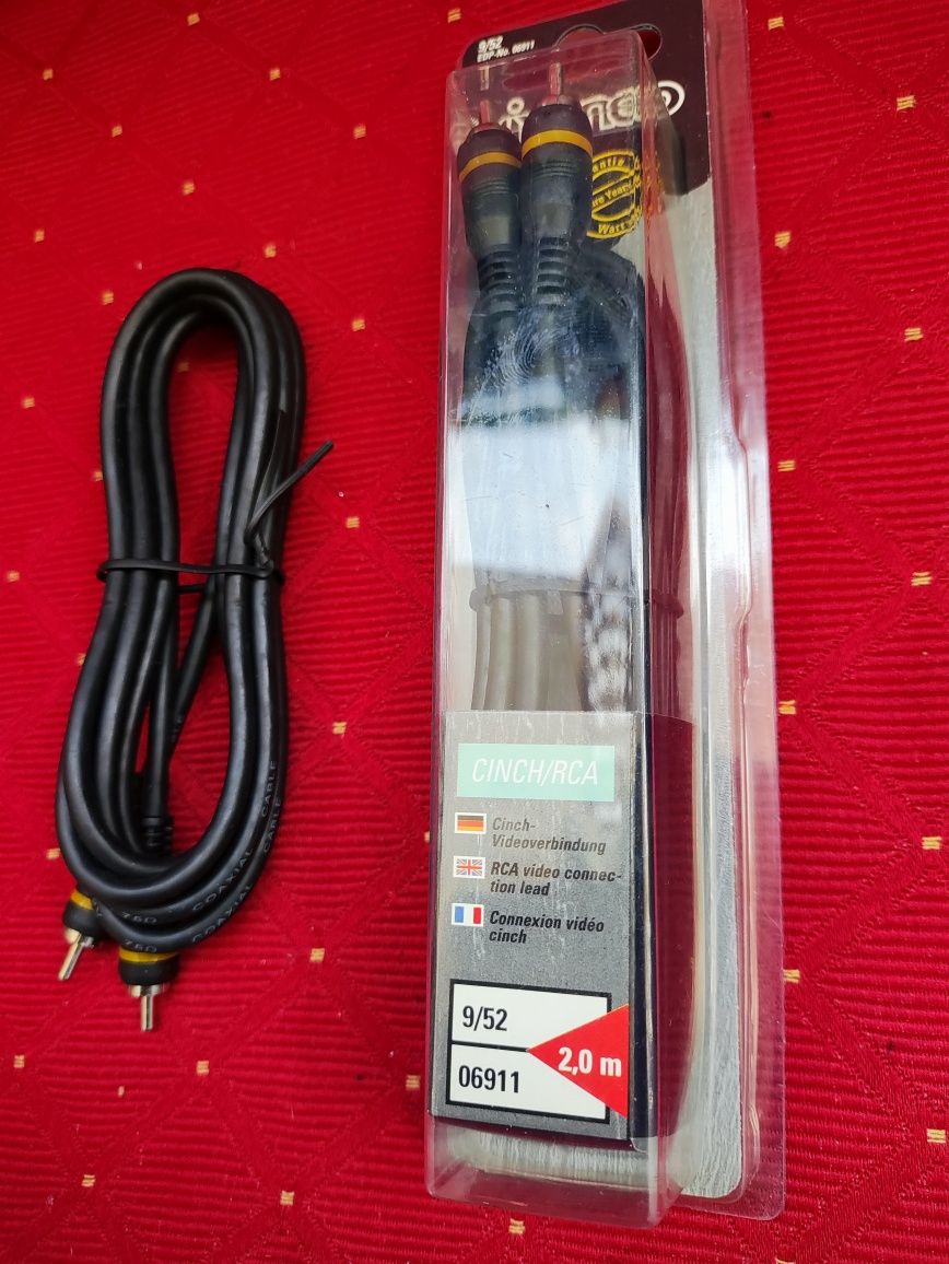 Kabel Coaxial RCA - RCA przewód 2 m do subwoofera głośnika Vivanco