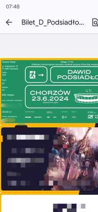 Bilet D. Podsiadło 23.06.2024 r. Chorzów