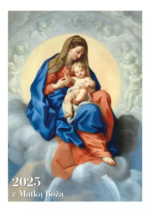 Kalendarz A4 2025 z Matką Bożą. Wydawnictwo Diecezjalne Sandomierz