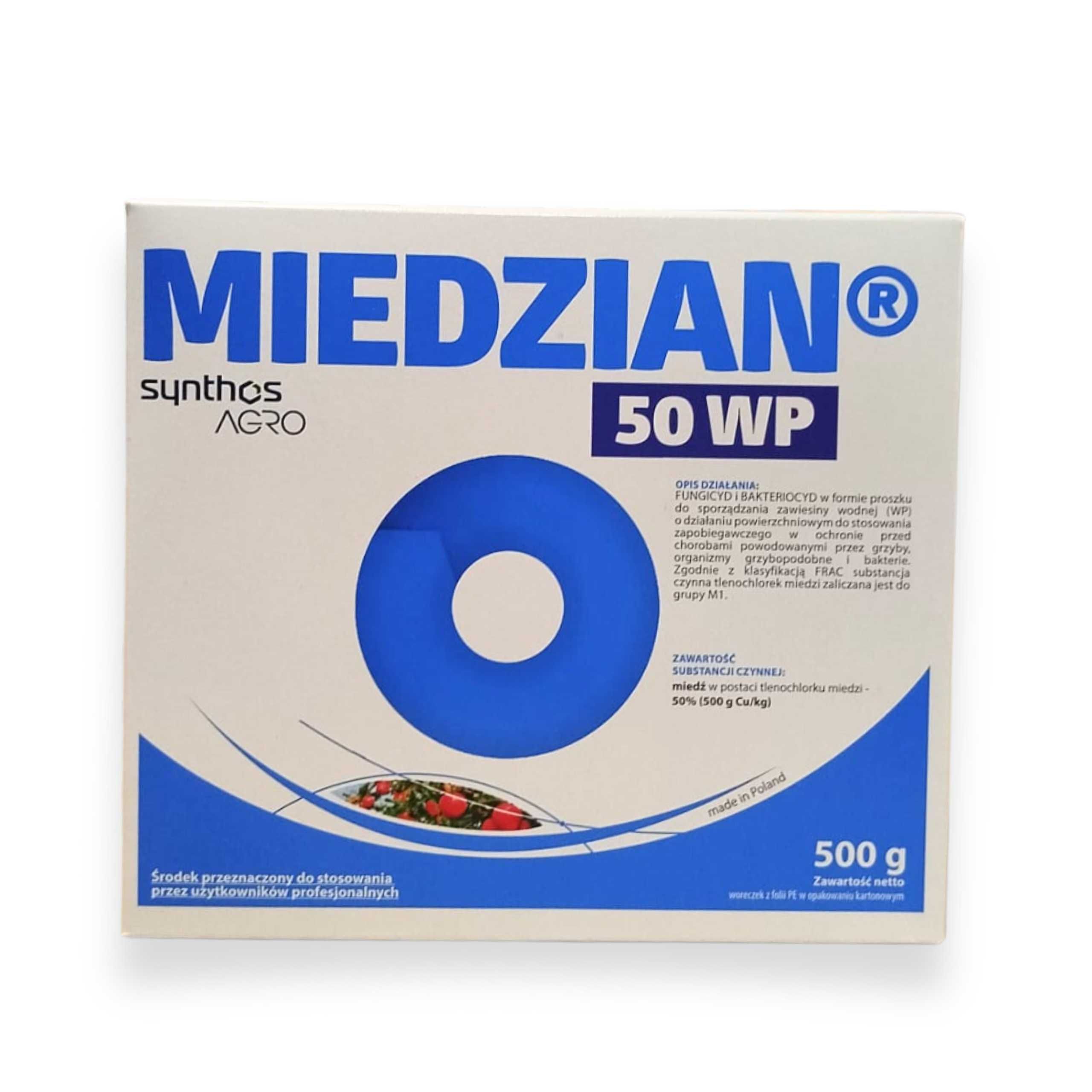 MIEDZIAN 50 WP 0,5 KG Środek grzybobójczy Fungicyd z miedzią